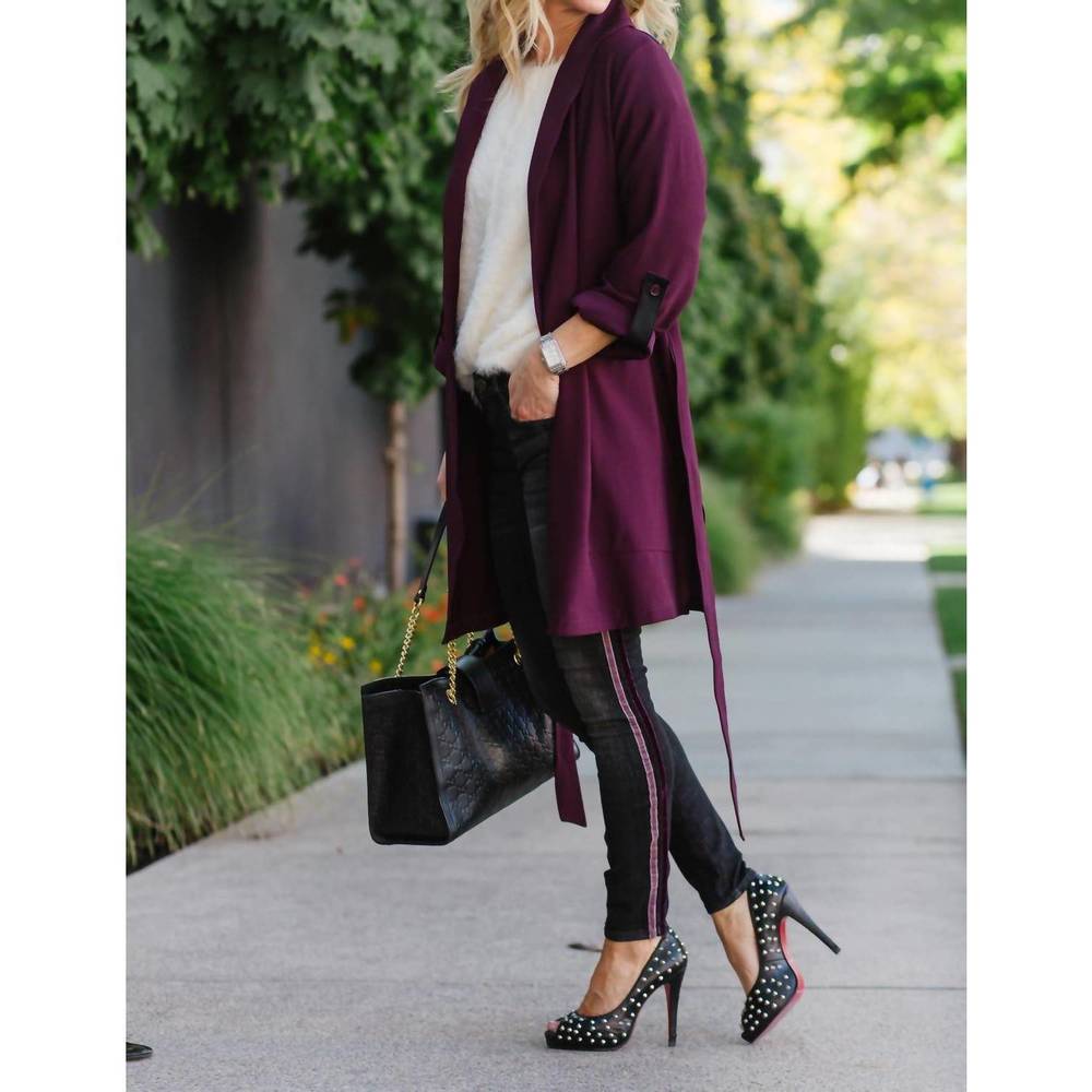 NEW LYSSE pearl trench coat in fig